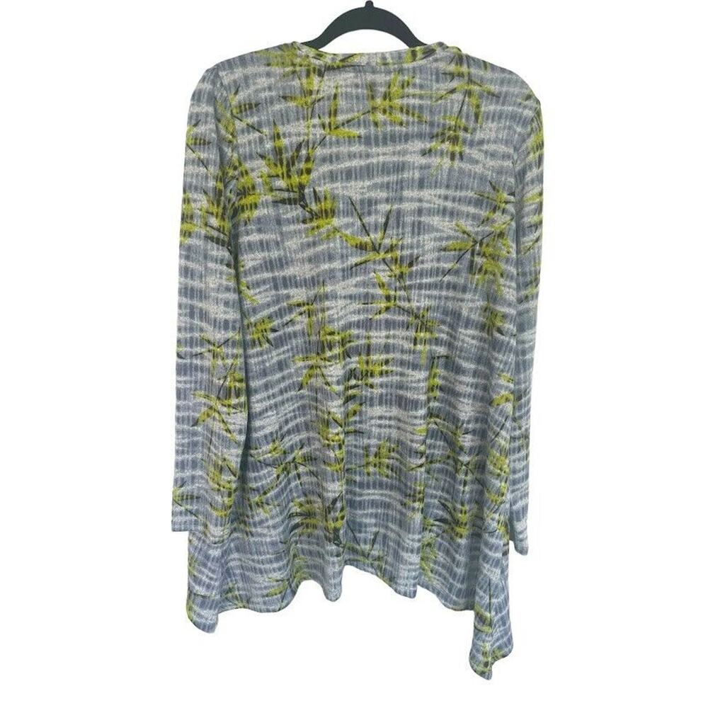 Logo by Lori Goldstein Leaf Botanic Print Cardigan Pockets Button Size Medium - Picture 4 of 7